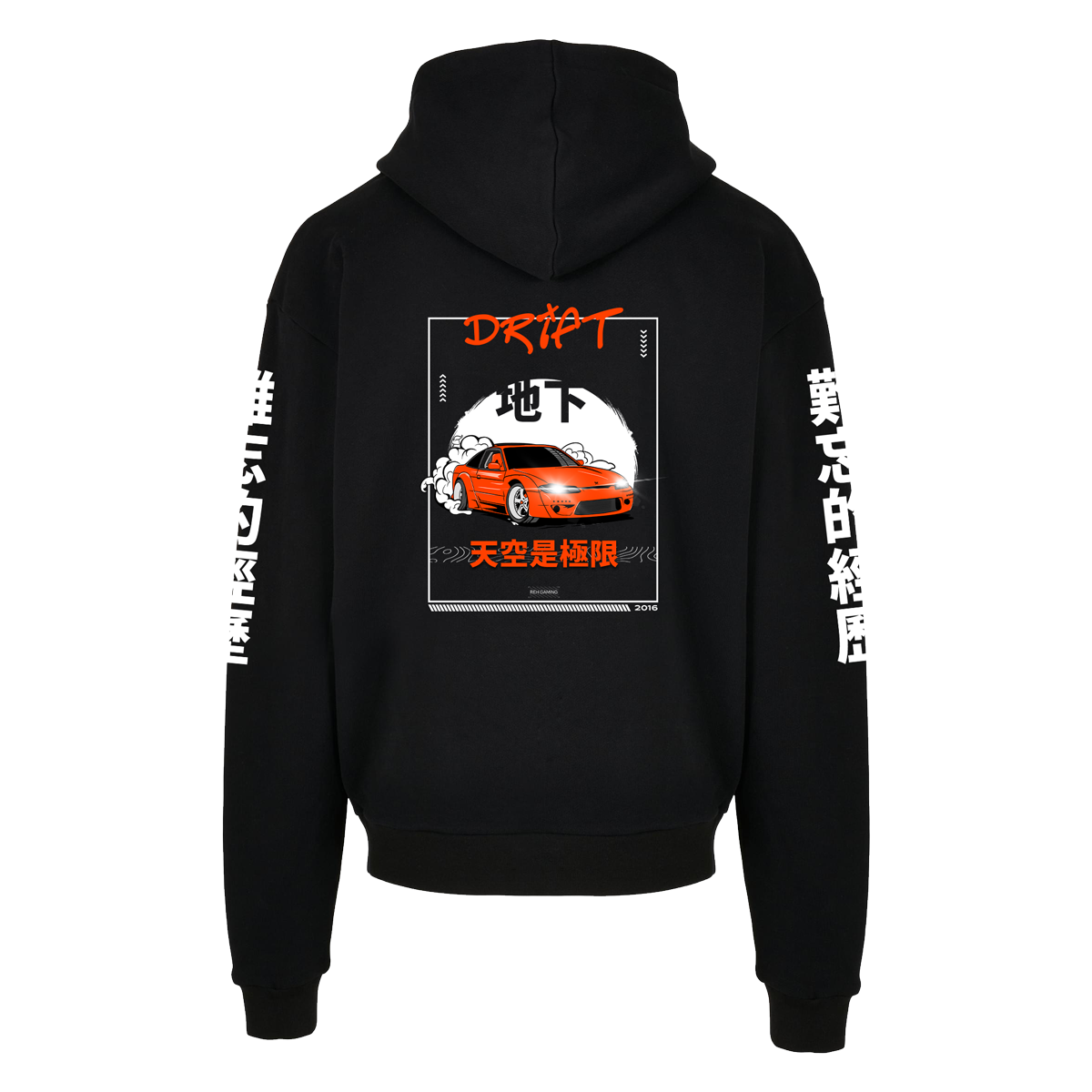 HOODIE-OVERSIZED_JAPAN_DRIFT_BACK_BLACK Japan Collection Drift Oversized Hoodie
