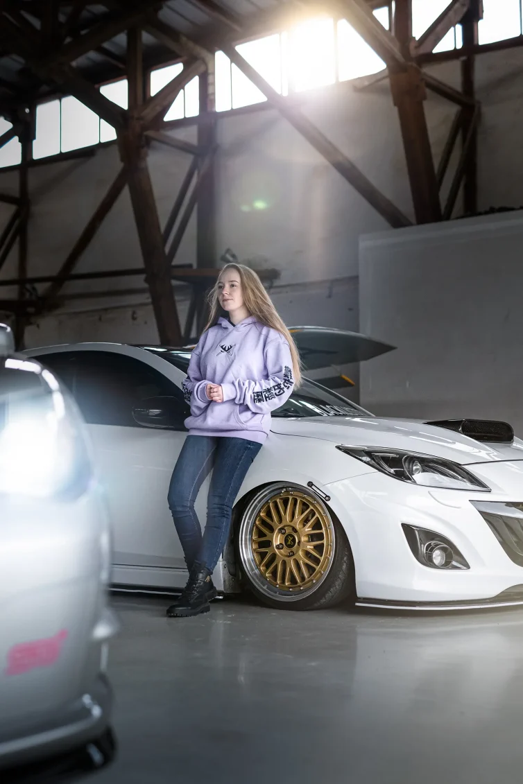 Japan Collection Drift Oversized Hoodie Lilac